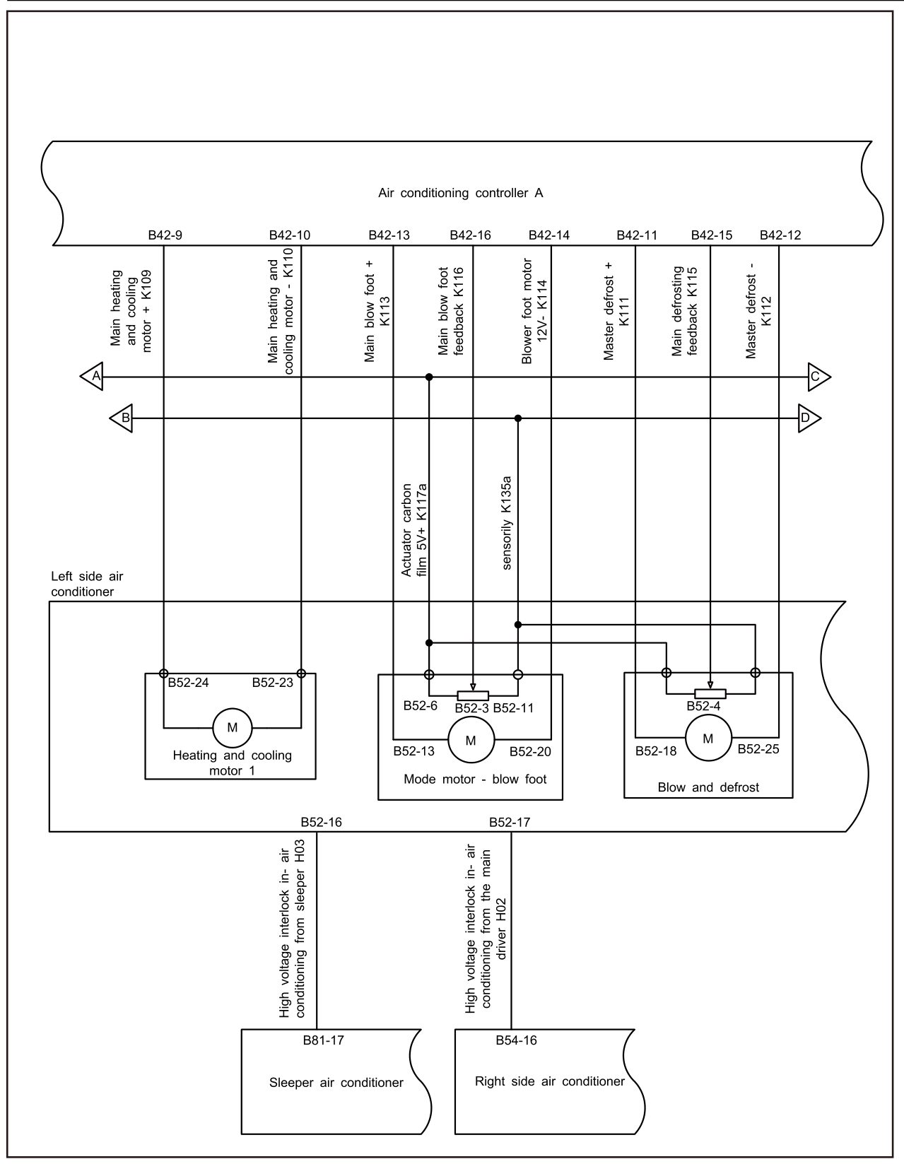 7.1.5.12 Left Air Conditioning Cooling And Heating Motor Fault — circuit diagram