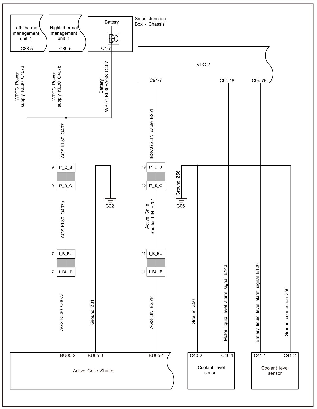 7.2.4.46 Active Grille Shutter Fault — circuit diagram