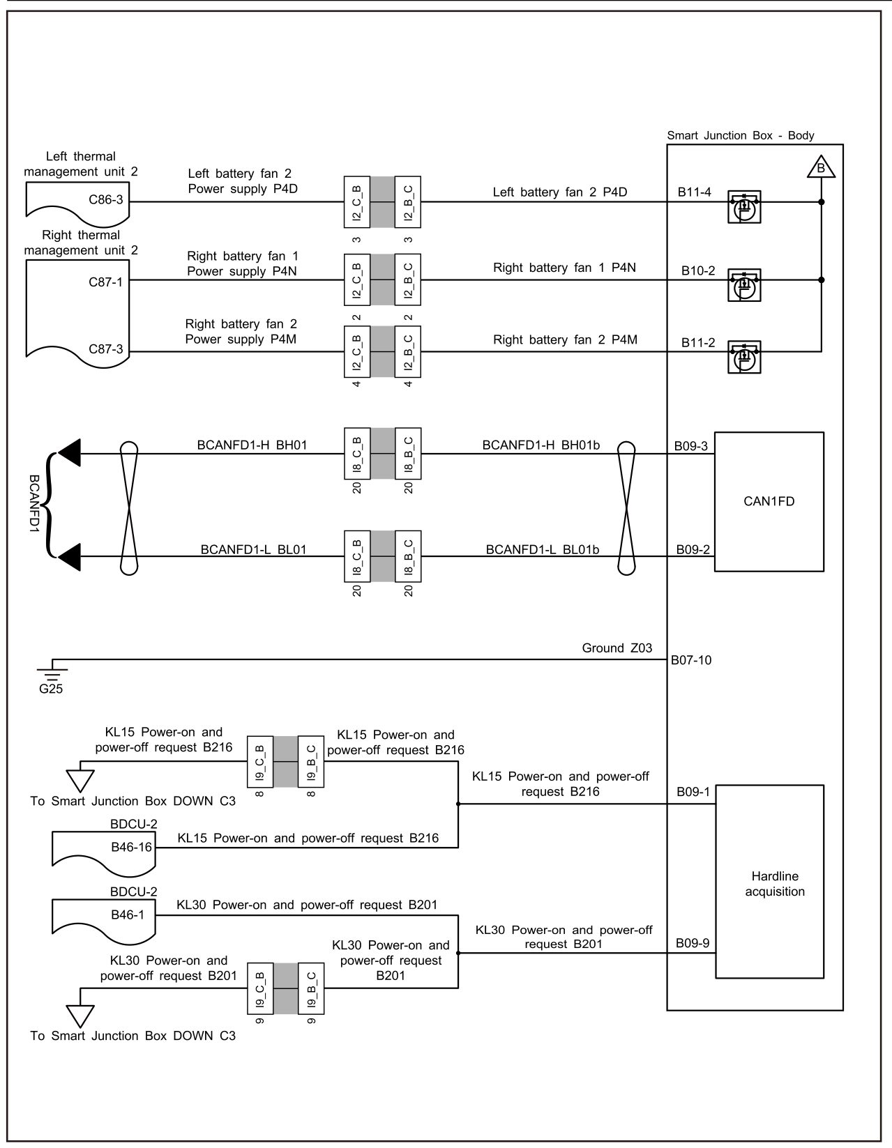 7.4.6.38 Left Battery Fan 2 Power Supply Circuit Fault — circuit diagram