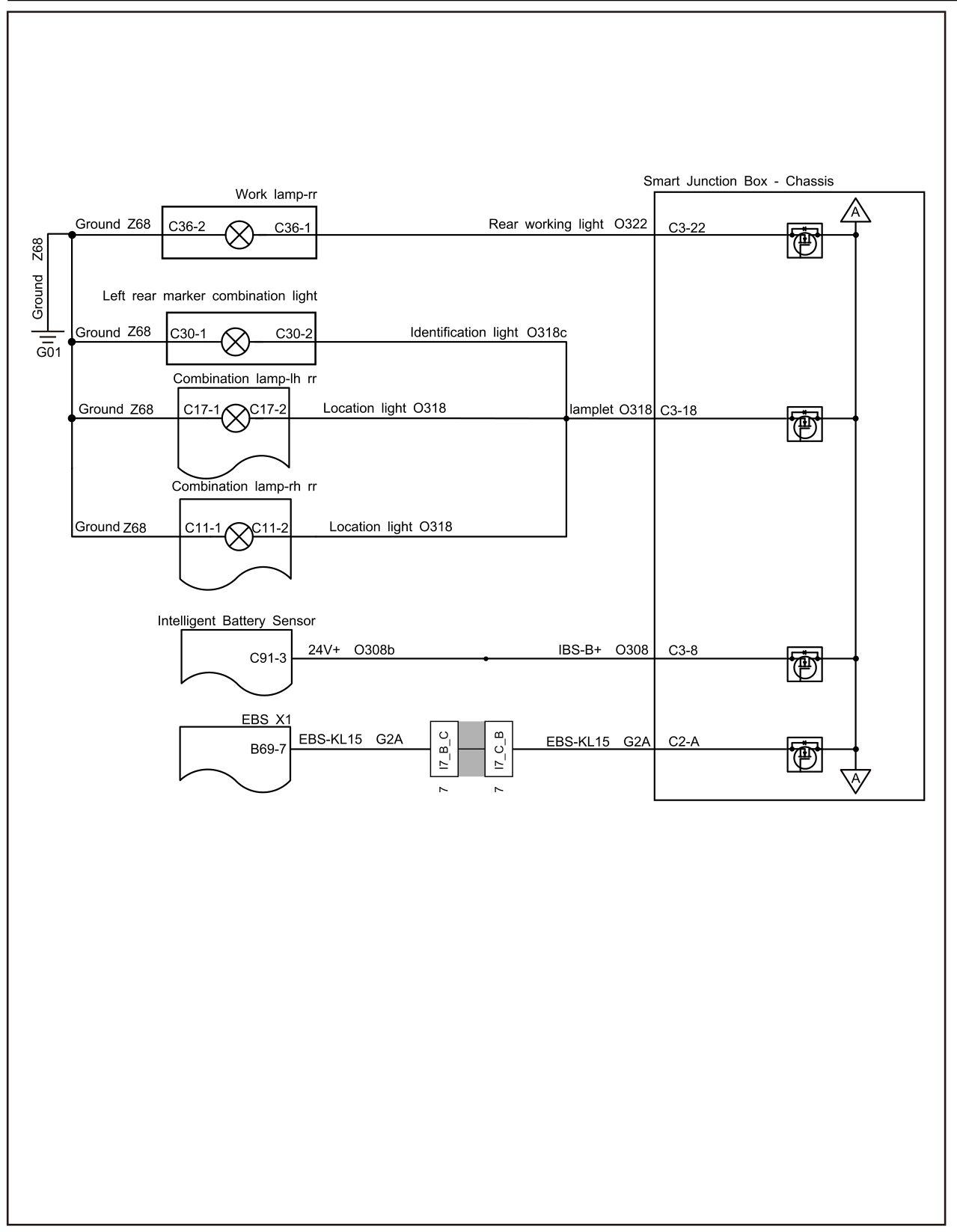 7.4.6.49 EBS Power Supply Circuit Fault — circuit diagram (2/2)