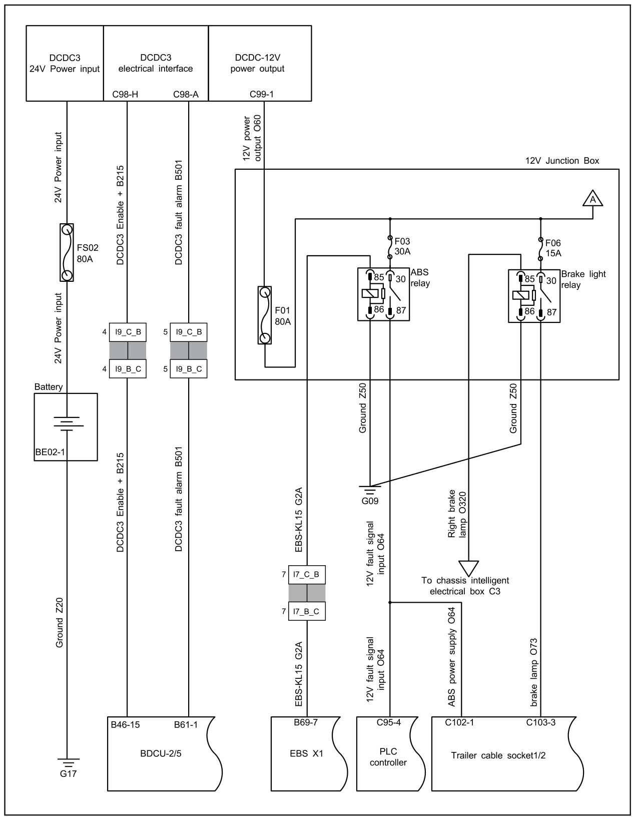 7.4.6.74 12V Car Power Supply Failure — circuit diagram (1/2)