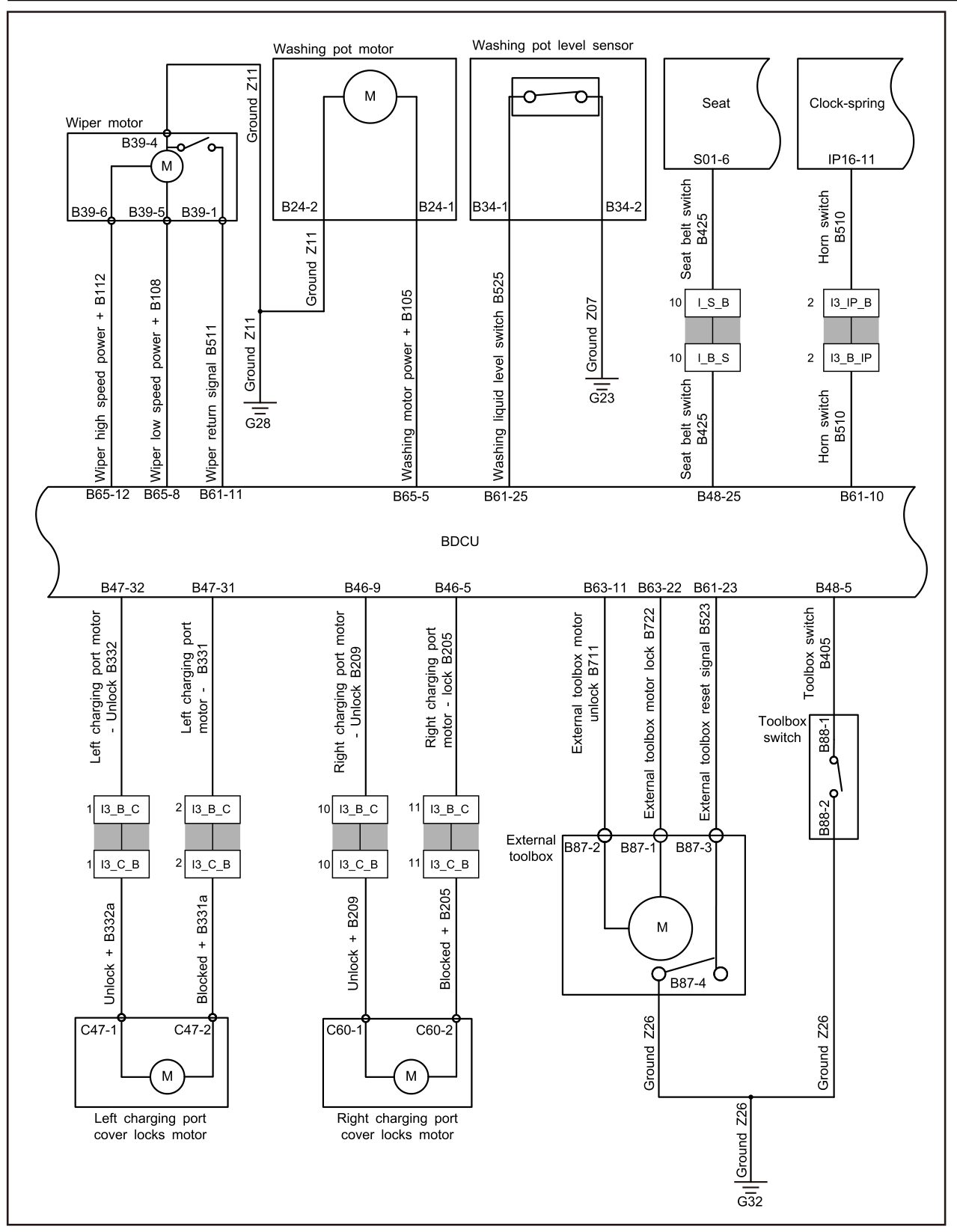 7.8.5.20 Wiper Motor Low-speed Signal Fault — circuit diagram