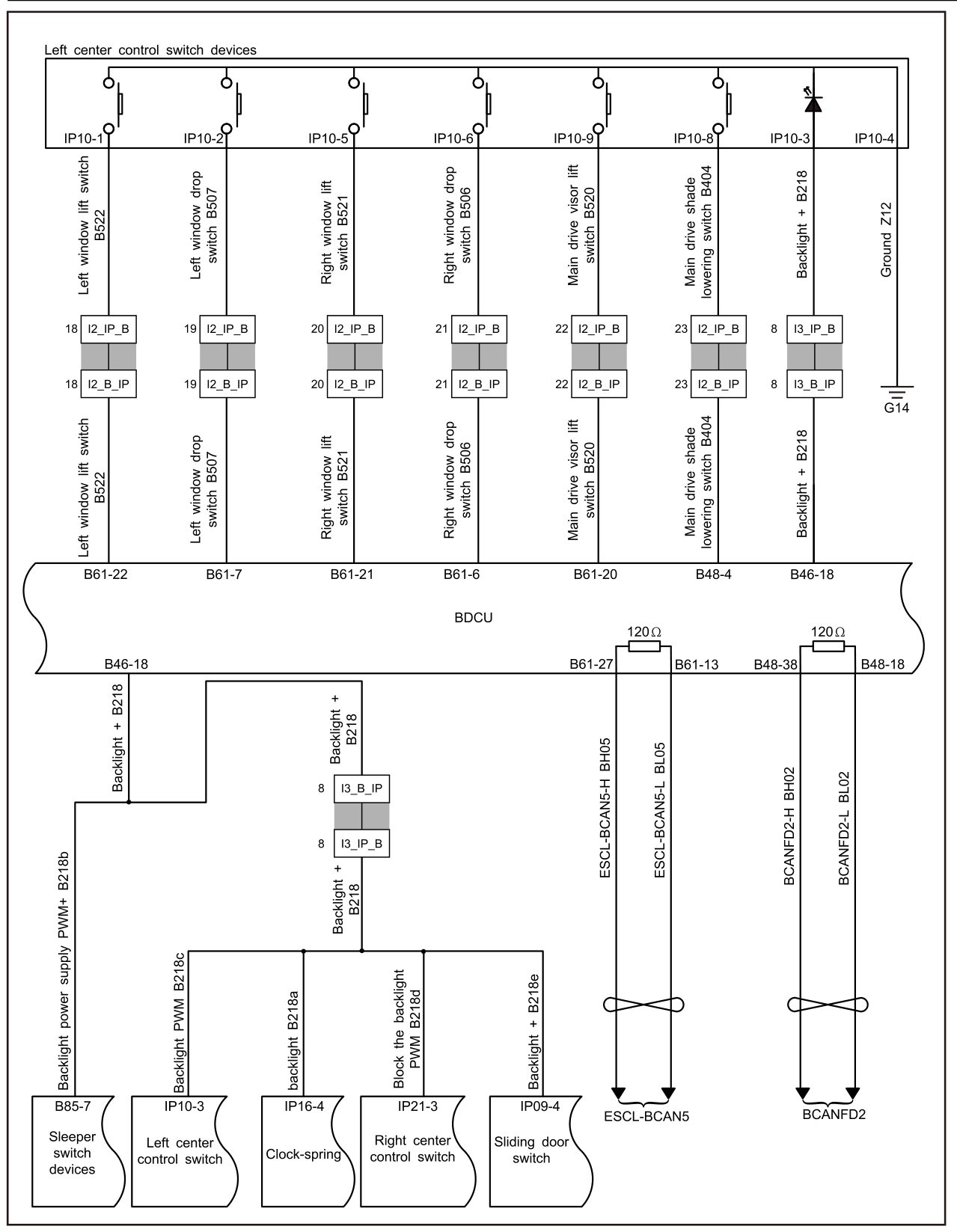 7.8.5.34 Backlight Power Fault — circuit diagram