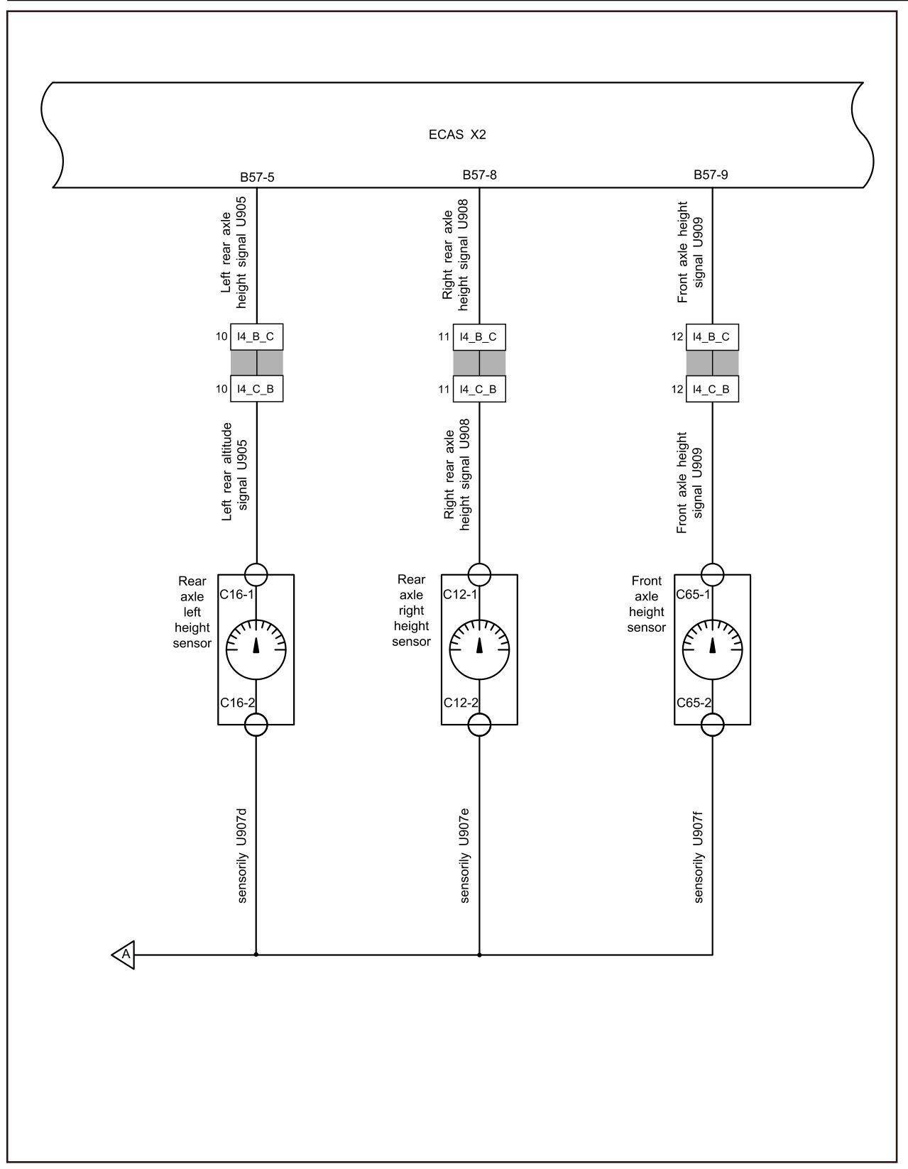 8.8.4.10 Rear Axle Right Height Sensor Fault — circuit diagram