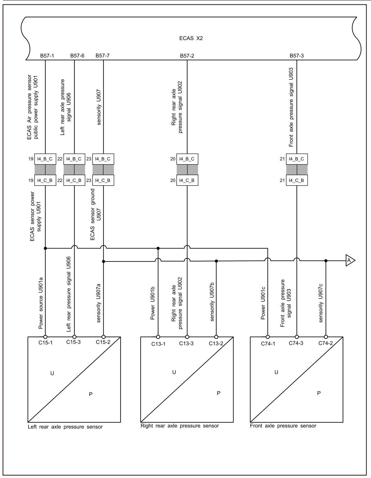 8.8.4.12 Left Rear Axle Pressure Sensor Fault — circuit diagram