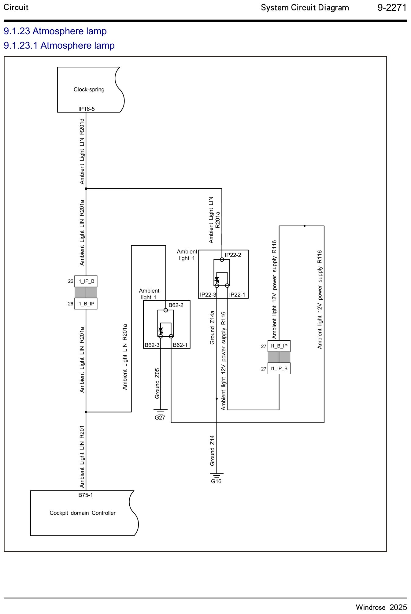 9.1.23.1 Atmosphere lamp — circuit diagram