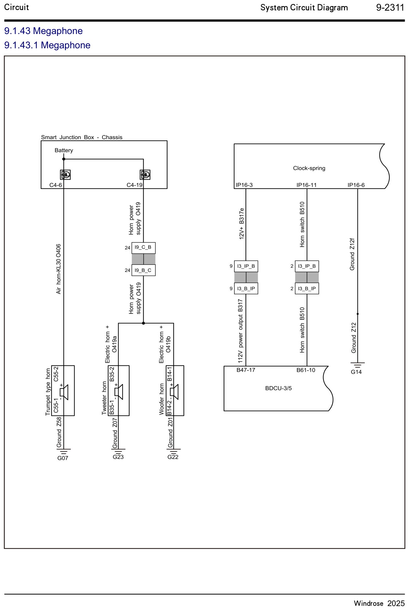 9.1.43.1 Megaphone — circuit diagram