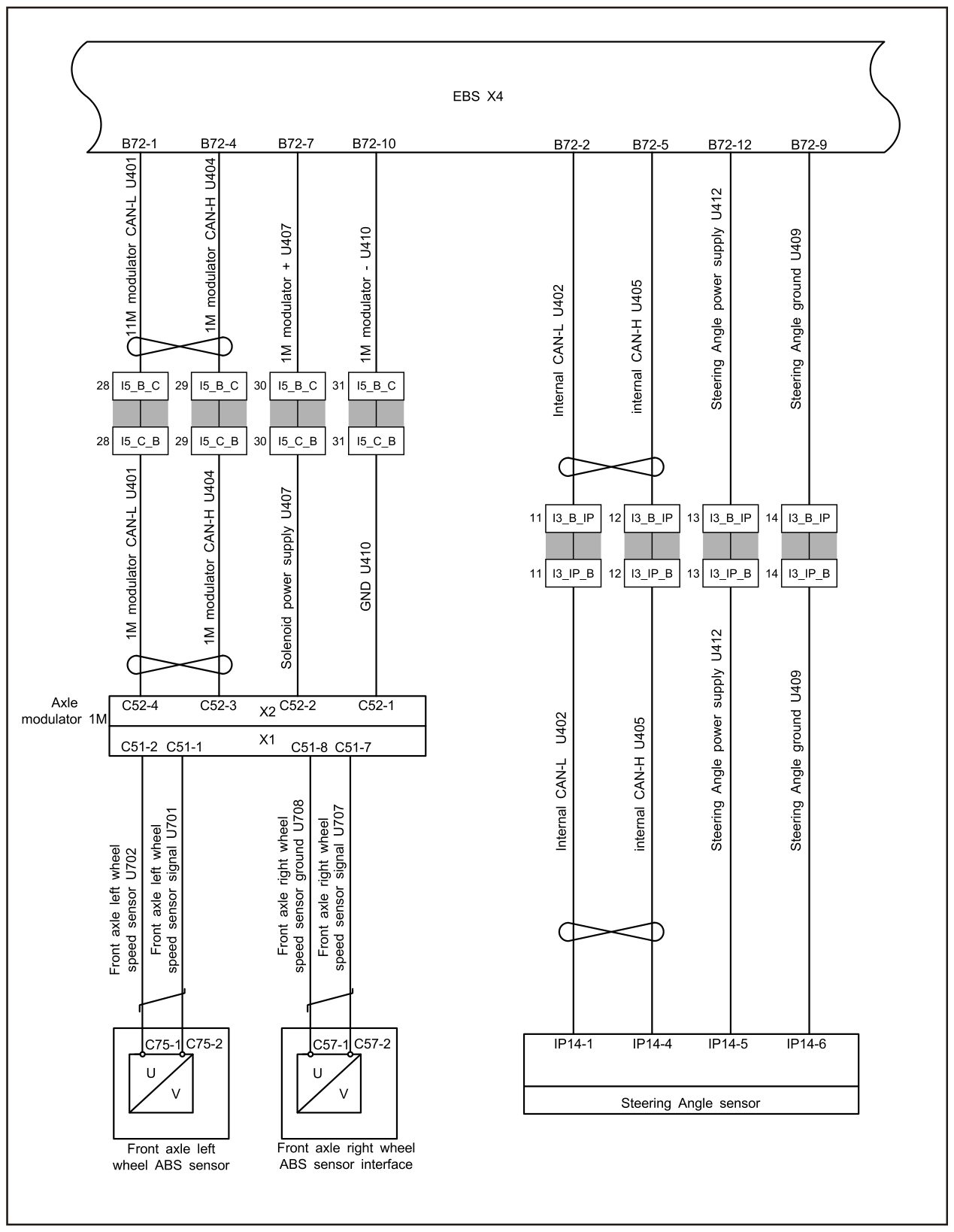 5.1.4.10 Vehicle Speed Signal Fault — circuit diagram (1/2)